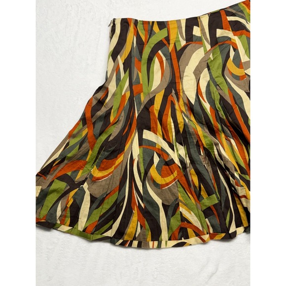 Artsy A-line Skirt Women's Size 8 Flowy Maxi Flared Boho Indie Kenneth Cole - Picture 3 of 10